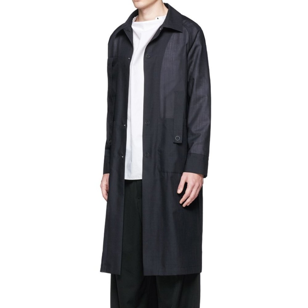 Acne Studios Mauro SS16 Wool Voile Coat Size 48
